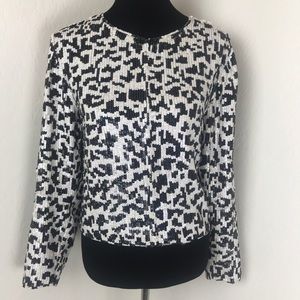 Vintage Stenay Black & White Sequin Light Jacket